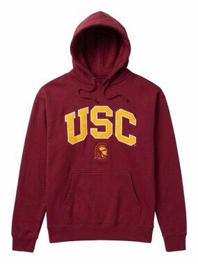 Old Varsity Brand USC Trojans Hoodie Size M Burgundy Pullover